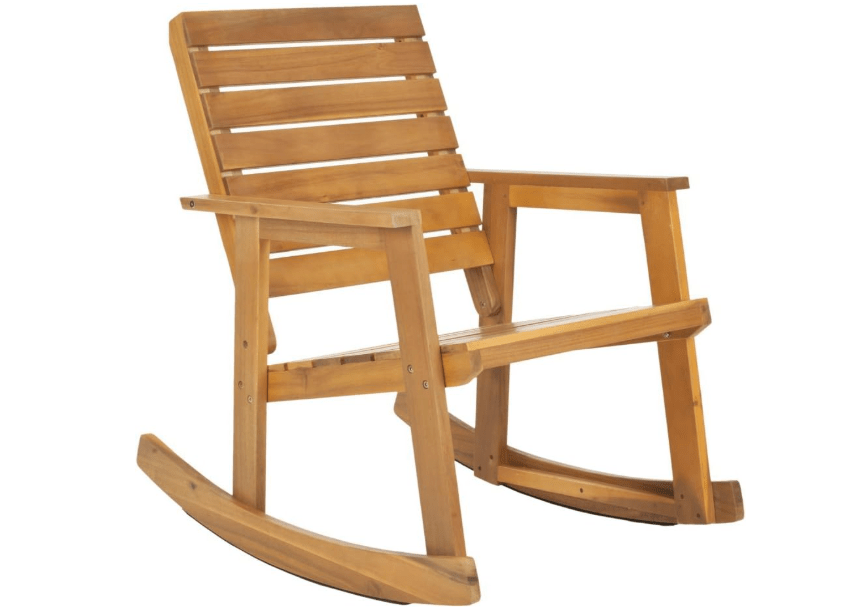  SAFAVIEH Outdoor Collection Alexei Ash Grey Rocking Chair 