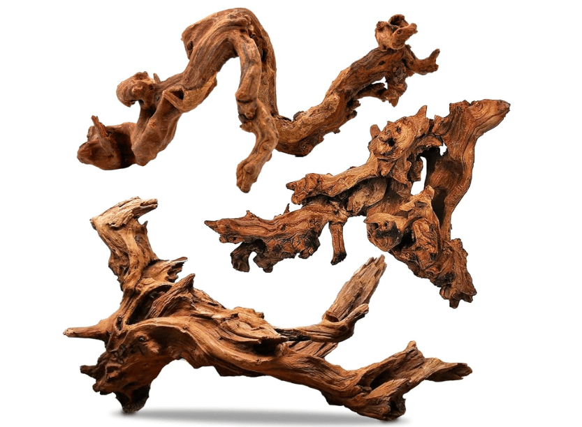 
PINVNBY Natural Driftwood for Aquarium Decor Fish Tank Decorations Reptile Decor Driftwood Decor, 3 Pieces 7"-11" Assorted Driftwood Branch