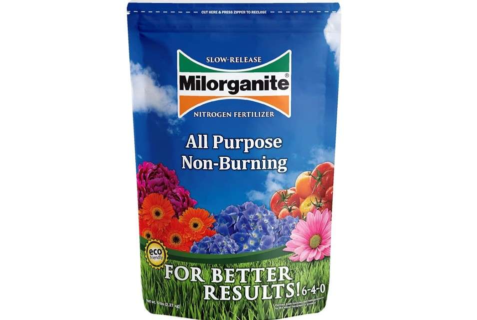  Milorganite All-Purpose Eco-Friendly Slow-Release Nitrogen 6-4-0 Fertilizer, 5 Pound Bag - for Lawns, Flowers and Gardens