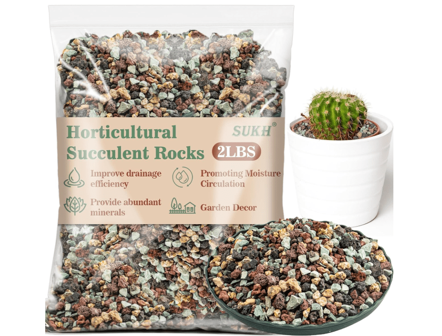 
Sukh 2LBS Horticultural Succulent Rocks Bonsai Mix Succulent Potting Mix Lava Rocks Cactus Soil Potting Mix Amendment