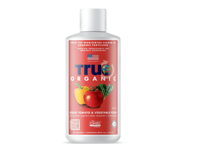  True Organic Liquid Tomato & Vegetable Food – Organic Fertilizer for Superior Harvests – 16 fl. oz. Bottle Covers 30 Sq. Ft.