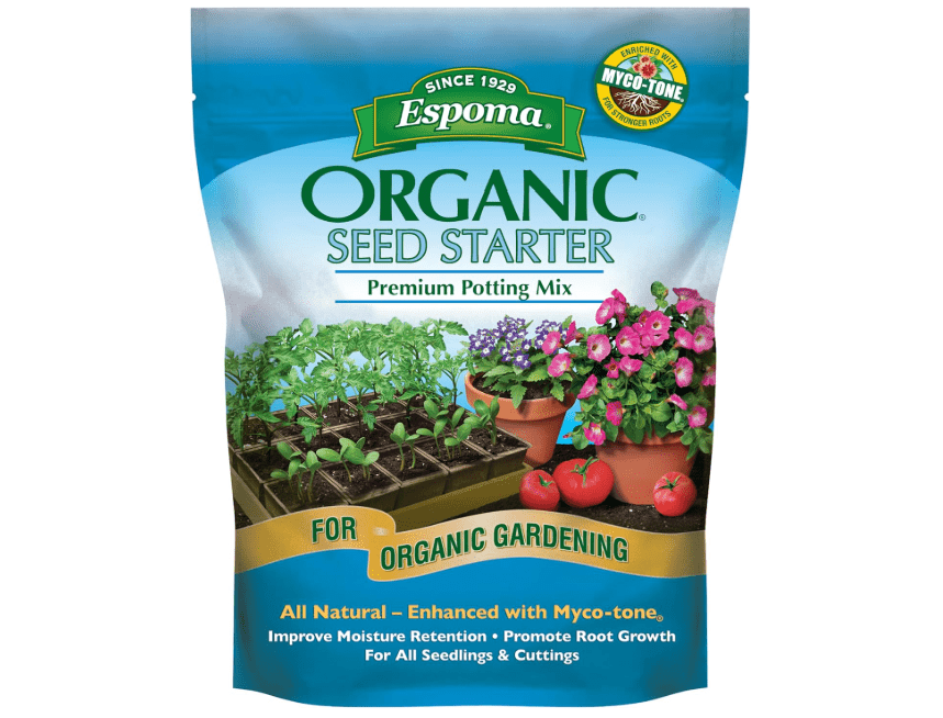  Espoma Organic Seed Starter Premium Potting Soil Mix - All Natural & Organic Seed Starting Mix with Mycorrhizae. for Organic Gardening, 8 qt, Pack of 