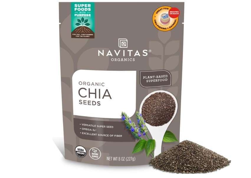 
Navitas Organics Chia Seeds – For Chia Pudding, Smoothies, Baking, Salads & More – Omega 3, Fiber, Minerals - USDA Organic, Non GMO, Kosher, Gluten Free