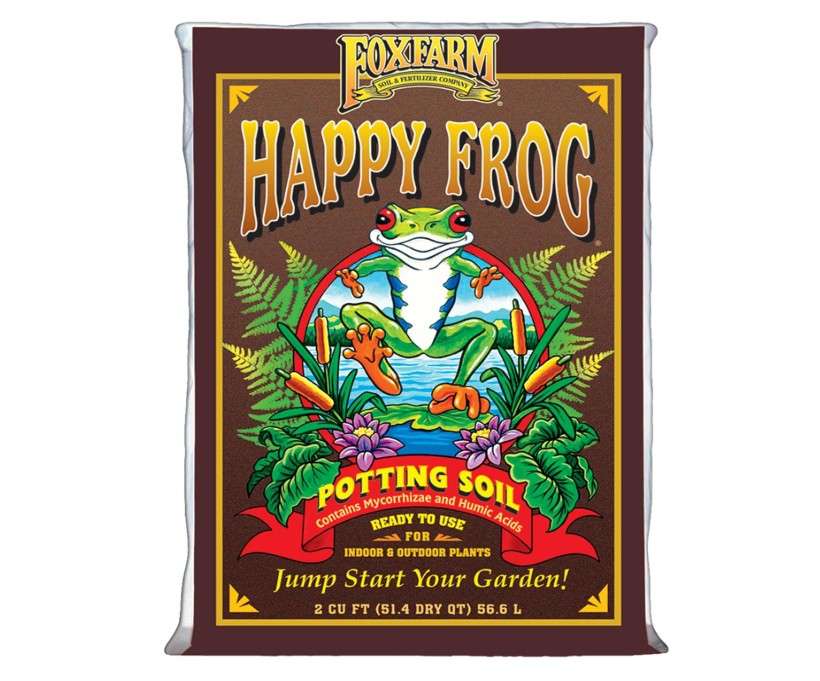 
FoxFarm Happy Frog Potting Soil, 2cu ft - for Indoor/Outdoor Container Plants, Improves Root Efficiency, pH Adjusted for Optimal Nutrient Uptake - Contains
