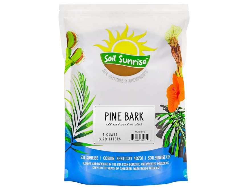 
100% Natural Pine Bark Mulch Nuggets (4 Quarts), Small Mulch Chips for Indoor/Outdoor Container Gardening, Ideal for Soil Supplement, Houseplant Mulch,