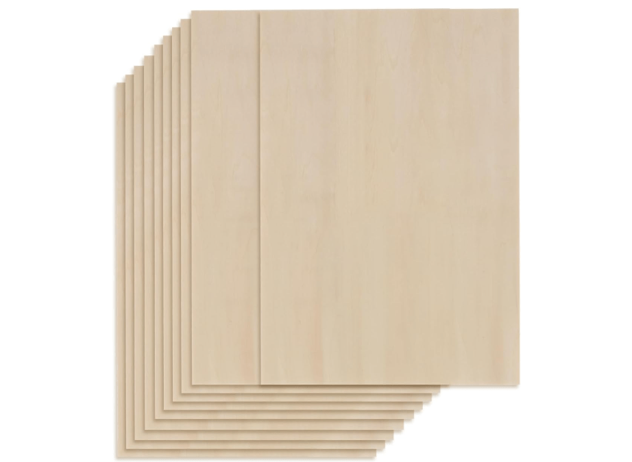 OMTech 10 Pack Poplar Wood Sheets, 
