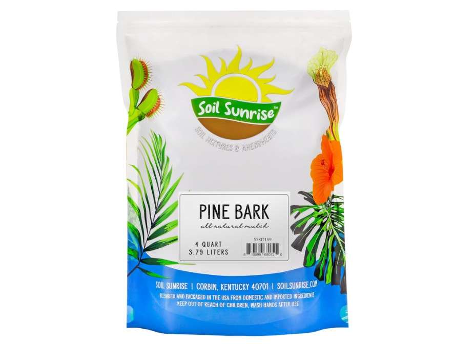 
100% Natural Pine Bark Mulch Nuggets (4 Quarts), Small Mulch Chips for Indoor/Outdoor Container Gardening, Ideal for Soil Supplement, Houseplant Mulch, and