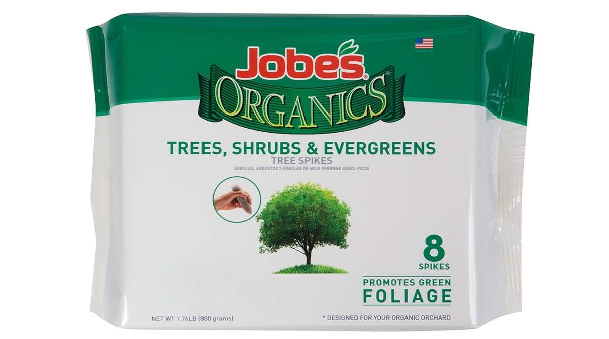 Jobe’s Organics Slow Release Evergreen Fertilizer Spikes, Easy Plant Care for Cypress, Arborvitae, Pine, Cedar, Boxwood, and Many More Acid Loving Trees