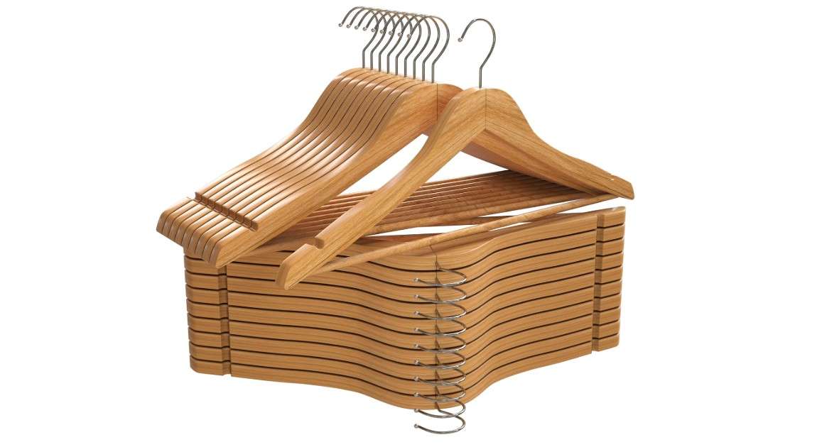  Utopia Home Premium Wooden Hangers 20 Pack - Durable & Slim Coat Hanger - Suit Hanger with 360-Degree Rotatable Hook - Wood Hangers with Shoulder