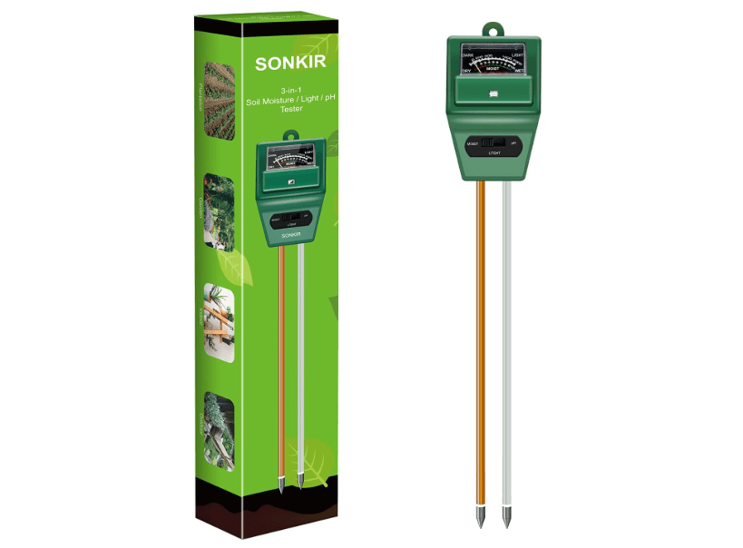 
SONKIR Soil pH Meter, MS02 3-in-1 Soil Moisture/Light/pH Tester Gardening Tool Kits for Plant Care, Great for Garden, Lawn, Farm, Indoor & Outdoor Use