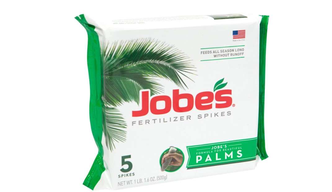  Jobe's Palm Tree Fertilizer Spikes 10-5-10 Time Release Fertilizer for All Outdoor Palm Trees, 5 Spikes Per Package (2-(Pack))
