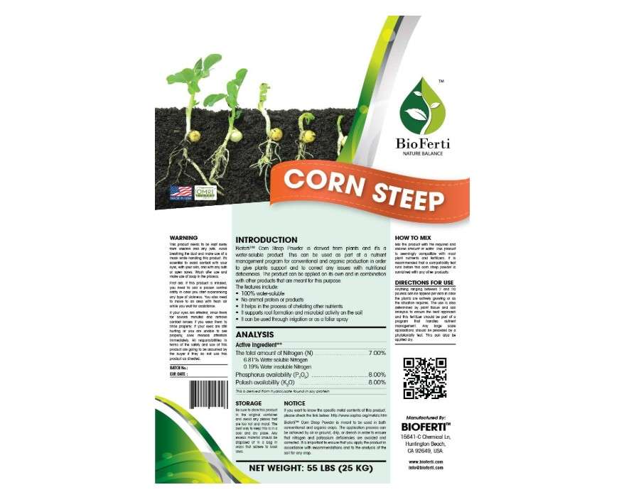  Bioferti Corn Steep Liquor Powder Fertilizer - 55-lb Bag
