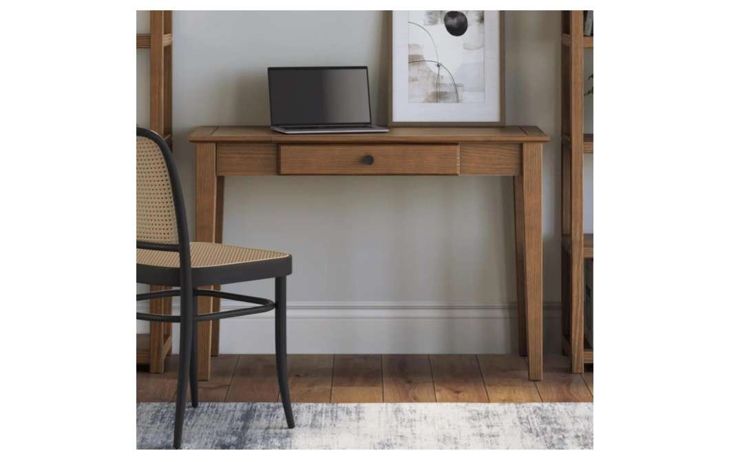 Grain Wood Furniture Greenport Desk/Dressing Table - Brushed Walnut