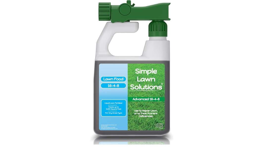 Advanced 16-4-8 Balanced NPK - Lawn Food Quality Liquid Fertilizer - Spring & Summer Concentrated Spray - Any Grass Type - Simple Lawn Solutions 