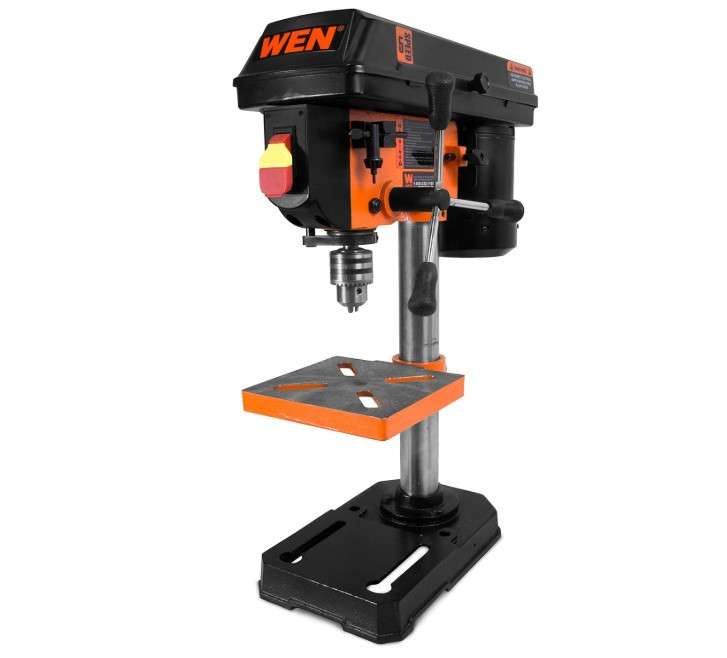  WEN 4208T 2.3-Amp 8-Inch 5-Speed Cast Iron Benchtop Drill Press,Black/Orange