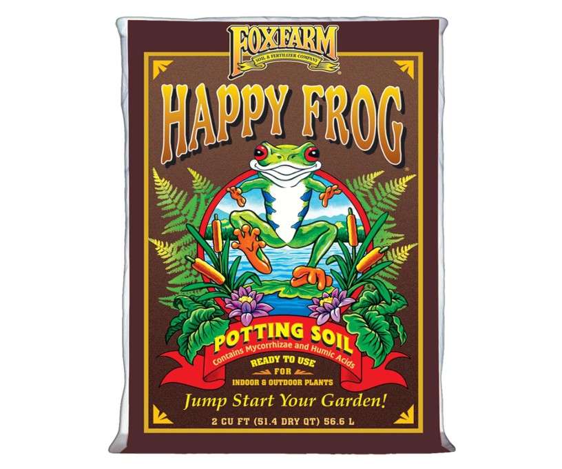 
FoxFarm Happy Frog Potting Soil, 2cu ft - for Indoor/Outdoor Container Plants, Improves Root Efficiency, pH Adjusted for Optimal Nutrient Uptake - Contains