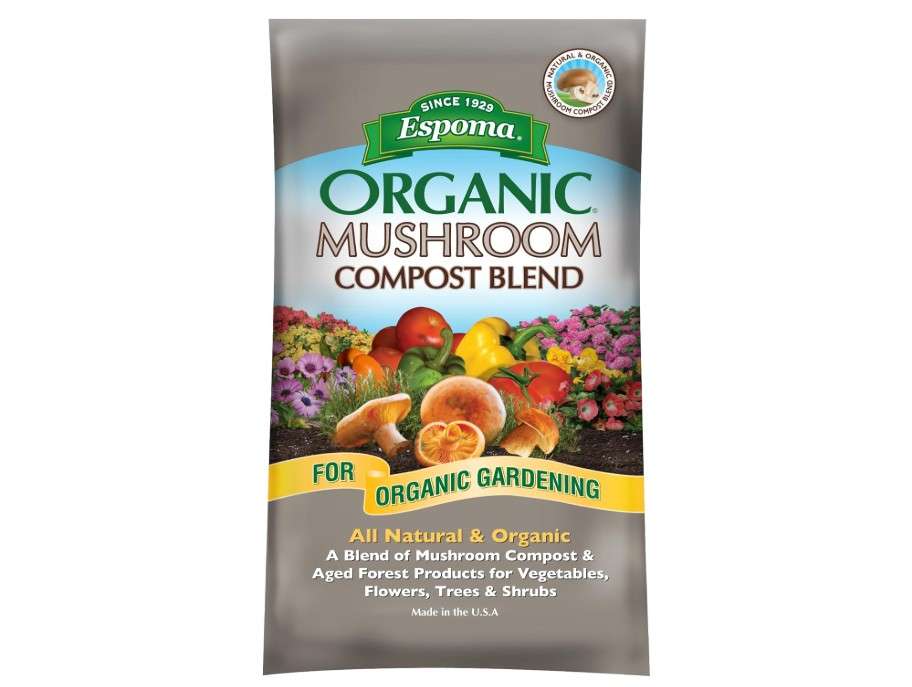 
Espoma Organic Mushroom Compost Blend. Combines Rich Mushroom Compost with Aged Forest Products to Make The Perfect Soil Conditioner. 0.75 Cubic Foot Bag