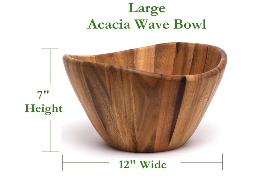 
Lipper International Acacia Wave Bowl