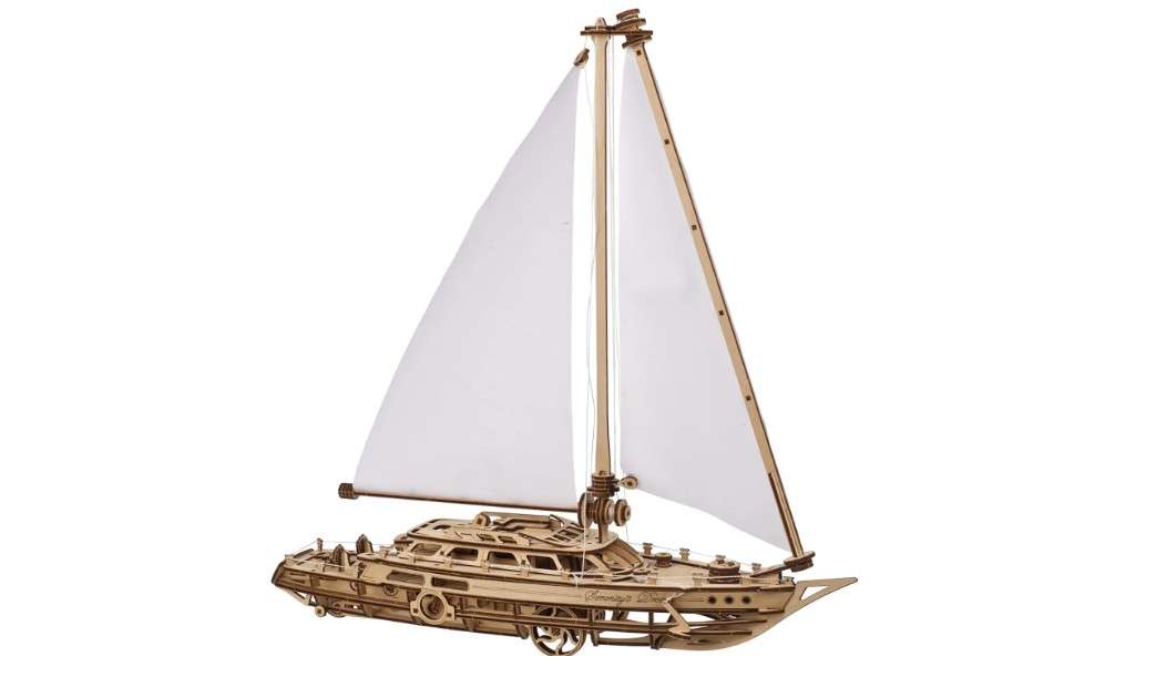 
UGEARS Serenity’s Dream Model Yacht - Model Ships Kits for Adults - Wooden Models to Build for Adults - 3D Puzzles Adult Ship Model Kit - DIY Wooden Model