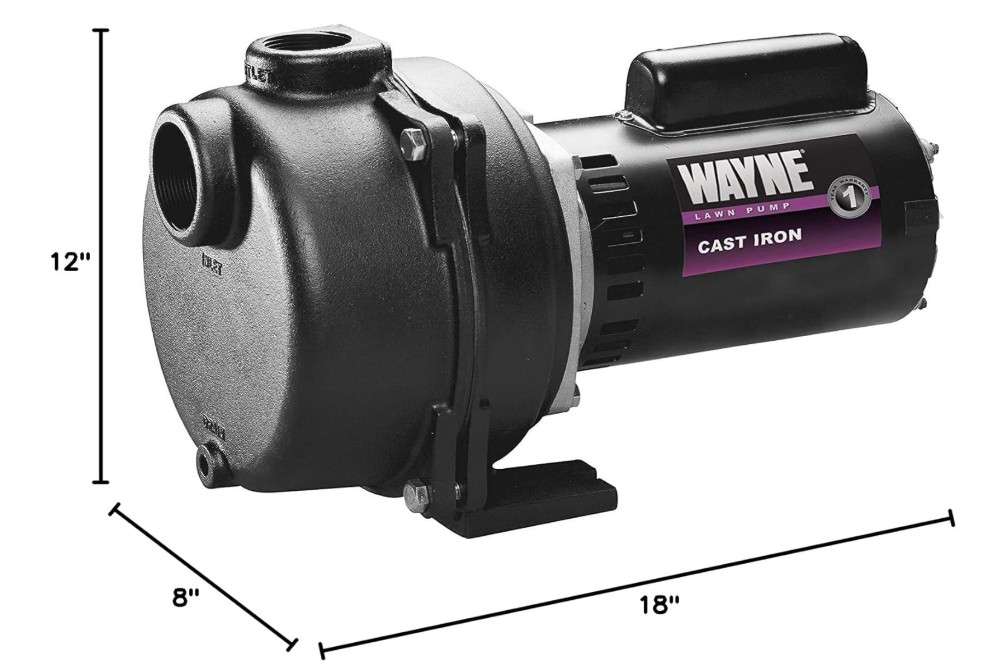 
Wayne Horsepower, Green WLS200 2 HP Cast Iron High Volume Lawn Sprinkling Pump