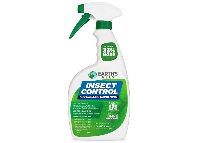 Earth's Ally Insect Control for Plants Ready-to-Use 24 oz | Safe Outdoor & Indoor Plant Insecticide, Spider Mite, Aphid & Mealybug Killer