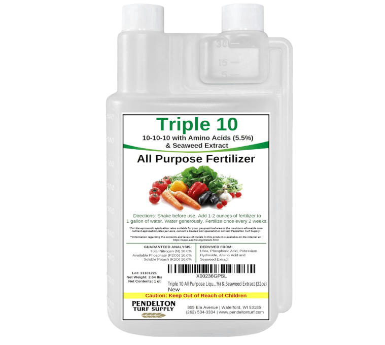  Triple 10 All Purpose Liquid Fertilizer 10-10-10 with Amino Acids (5.5%) & Seaweed Extract