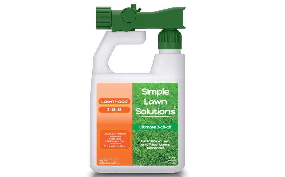  Ultimate 3-18-18 NPK- Lawn Food Quality Liquid Fertilizer- Easy to Use Concentrated Spray- Any Grass Type- Summer & Fall Nutrients- Simple Lawn.