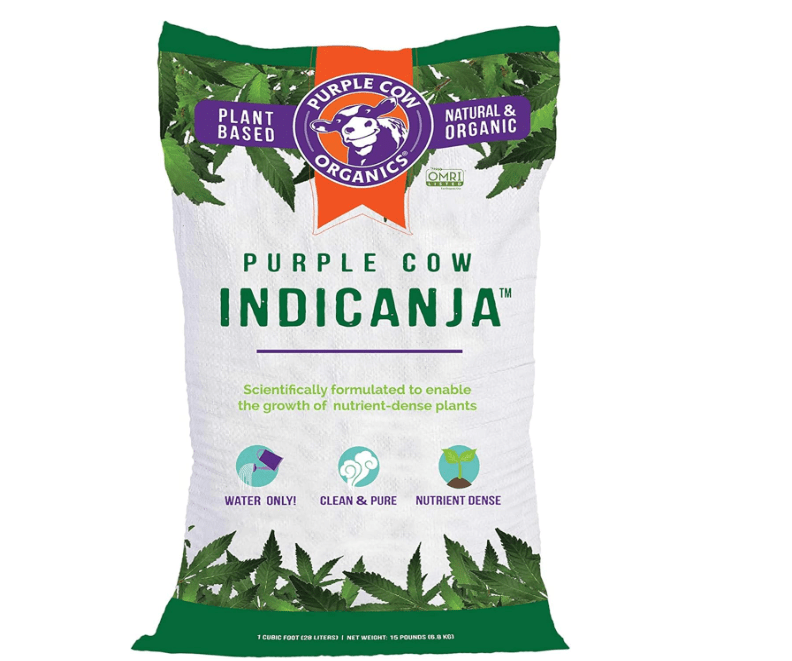 
Purple Cow Organics IndiCanja 1 Cubic Foot Bag, Organic Living Soil, Clean & Natural Plant Based Water Only Super Soil 