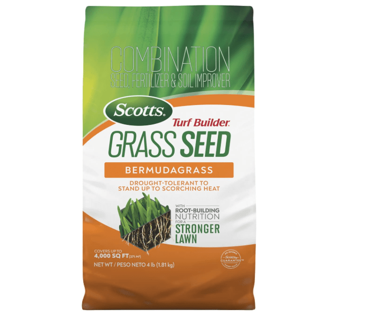 
Scotts Turf Builder Grass Seed Bermudagrass with Fertilizer and Soil Improver, Drought-Tolerant,