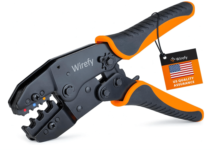 
Wirefy Crimping Tool For Insulated Electrical Connectors - Ratcheting Wire Crimper Tool - Crimping Pliers - Ratchet Terminal Crimper - Wire Crimping Tool