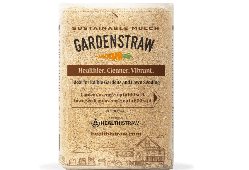 HealthiStraw GardenStraw, 3 cu ft (20 lbs) Pack of 1 – All-Natural Mulch for Gardens, Vegetables Lawn Seeding – Water-Conserving, Weed-Suppressing Wheat