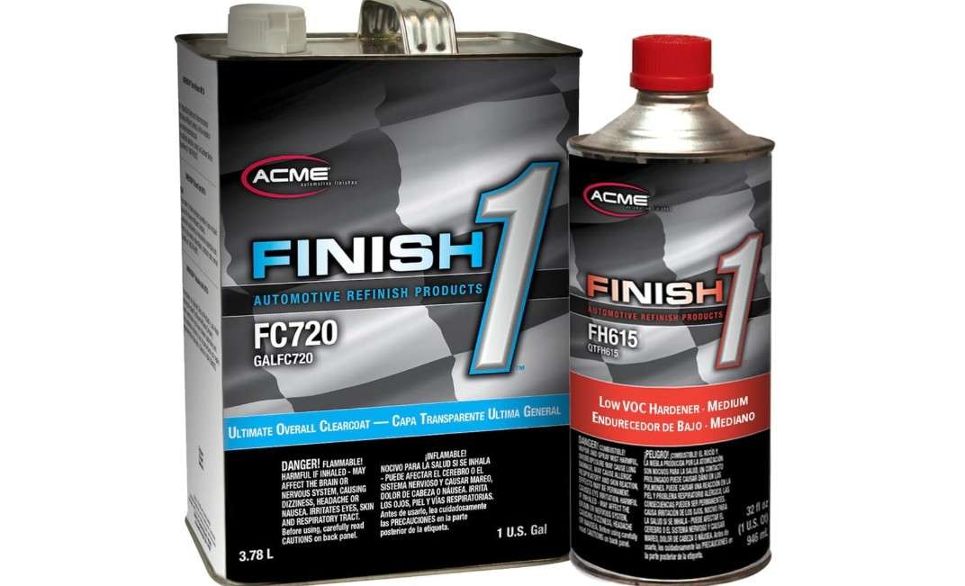 SHERWIN WILLIAMS Finish 1 Low VOC Automotive Refinish Ultimate Overall Clearcoat (FC720) Kit w/ 1 Quart FH612 Medium Universal Hardener | 1 Gallon