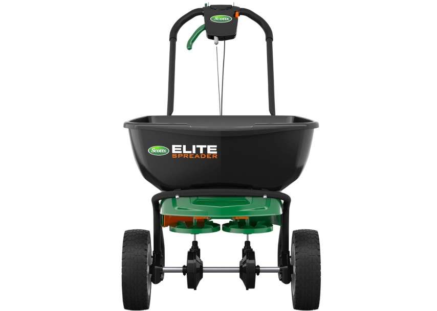Scotts Elite Spreader for Grass Seed, Weed and Feed, Fertilizer, Salt and Ice Melt, Durable Push Spreader Holds up to 20,000 sq. ft Product