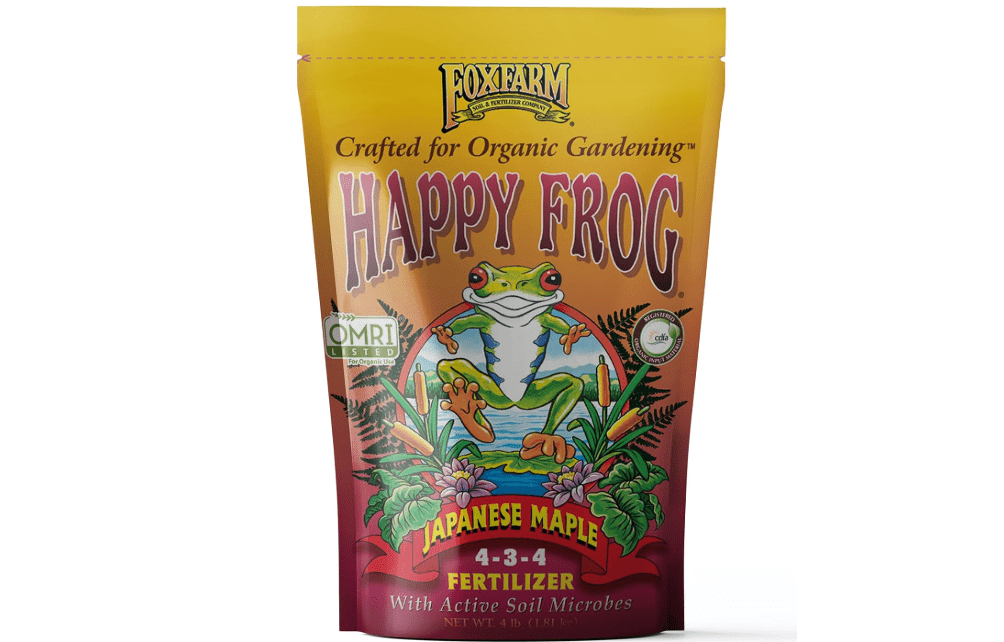 FoxFarm Happy Frog Japanese Maple Fertilizer, Nutrient-Rich Formula for Japanese Maples, Evergreens & Low pH Feeders, NPK 4-3