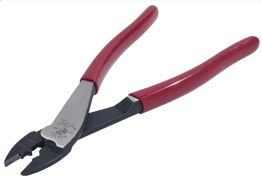 
Klein Tools 1005 Cutting / Crimping Tool, Made in USA, Cutter / Crimper for 10-22 AWG Terminals and Connectors, Terminal Crimper for Insulated 