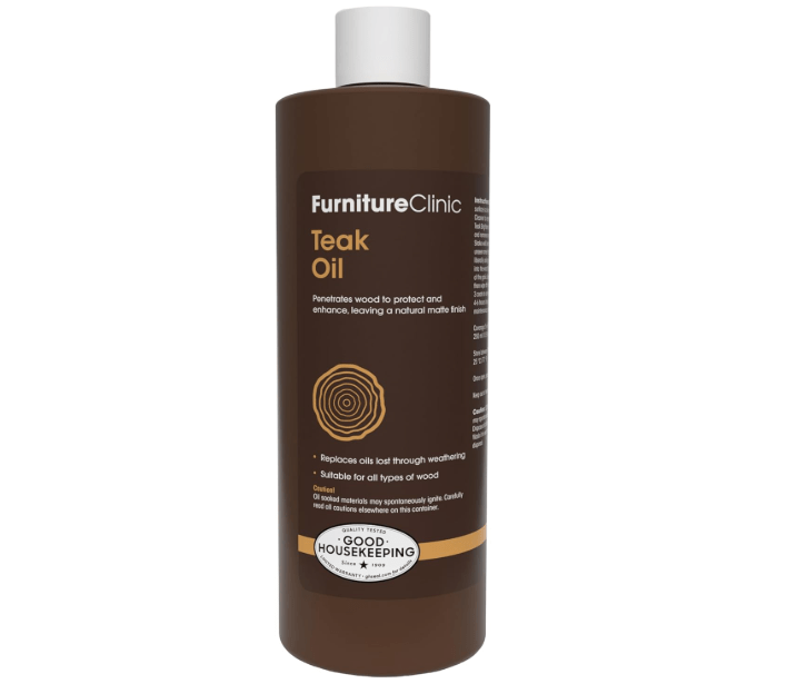 Furniture Clinic Teak Oil | Wood Oil Protects & Cleans Outdoor & Indoor Furniture, Boats, Shower Benches | Restore & Protect Wood, Prevent..