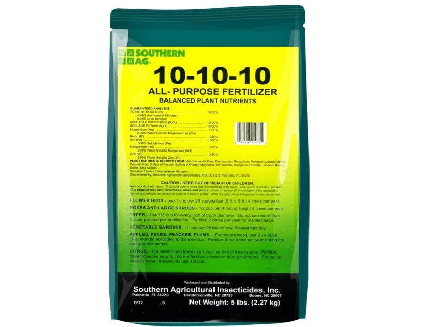 
Southern Ag All Purpose Granular Fertilizer 10-10-10, 5 LB Size: 5 LB