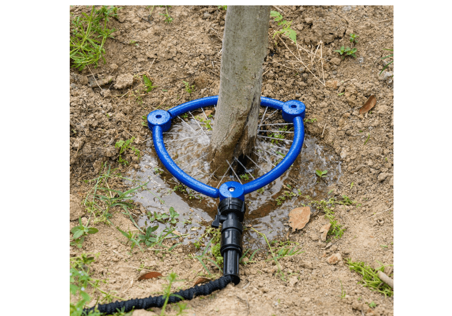  WBCBEC 360°Tree Water System Tree Watering Ring Circle Sprinkler and Irrigation System Targeted Water for New Tree Outdoor Plants Raised Garden Bed Shrub