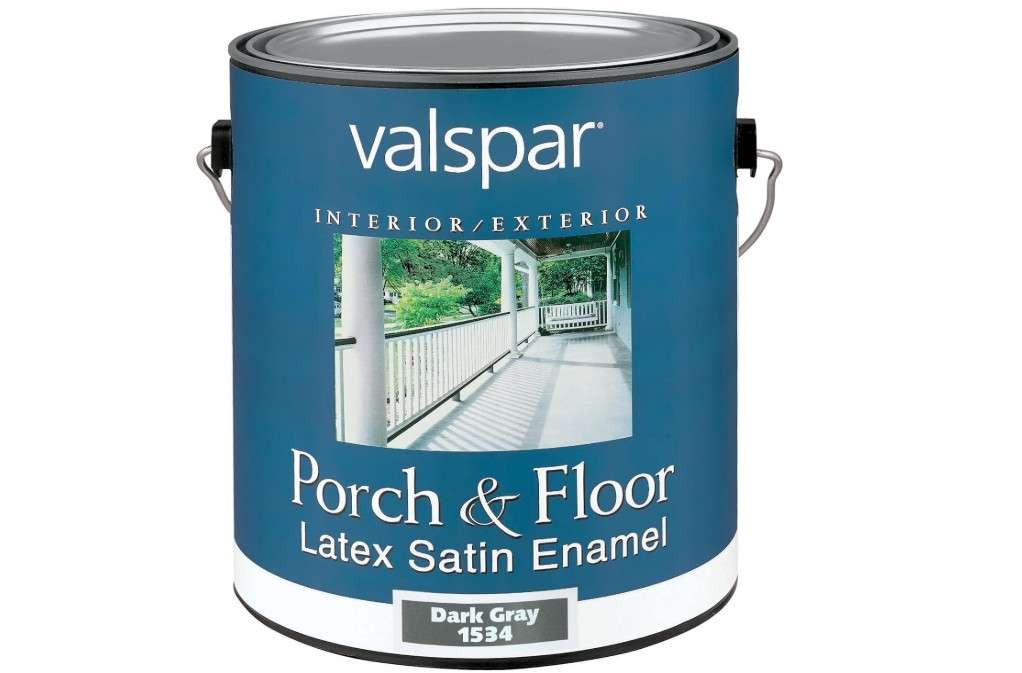  Valspar 1534 Porch and Floor Latex Satin Enamel, 1-Gallon, Dark Gray