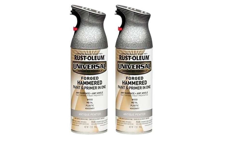  Rust-Oleum 271481 Universal All Surface Forged Hammered Spray Paint, 12 oz, Antique Pewter