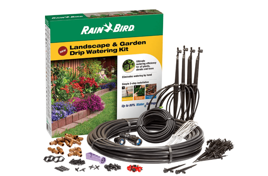  Rain Bird LNDDRIPKIT Drip Irrigation Landscape/Garden Watering Kit with Drippers, Micro-Bubblers, Micro-Sprays