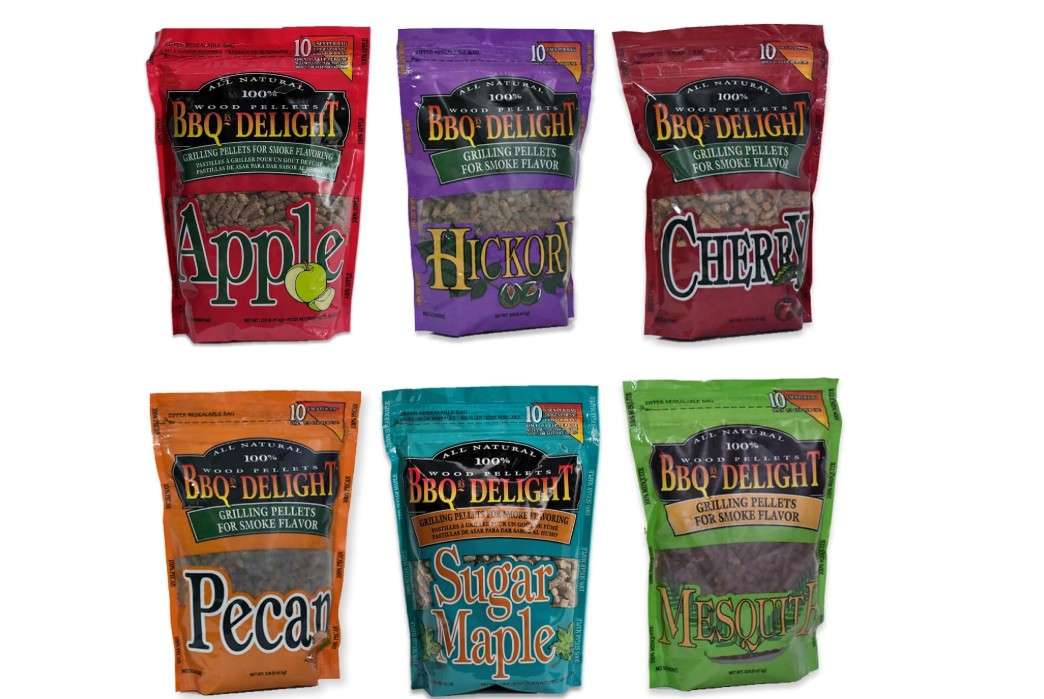 BBQr's Delight Wood Smoking Pellets - Super Smoker Variety Value Pack - 1 Lb. Bag - Apple, Hickory, Mesquite, Cherry, Pecan and Sugar Maple