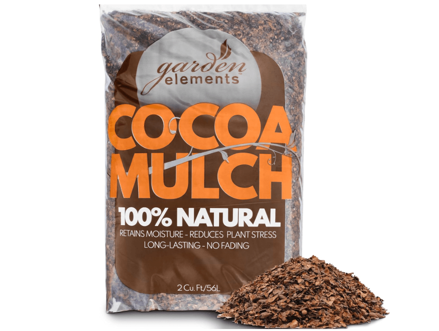 Garden Elements 100% Natural Cocoa Bean Shell Mulch for Gardens, Flower Beds, Potted Plants, and Mulching,