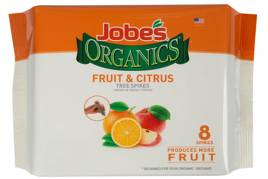 Jobe’s Organics Garden Fertilizer Spikes, Easy Plant Care Fertilizer for Fruit and Citrus Plants and Trees, 8 Coun
