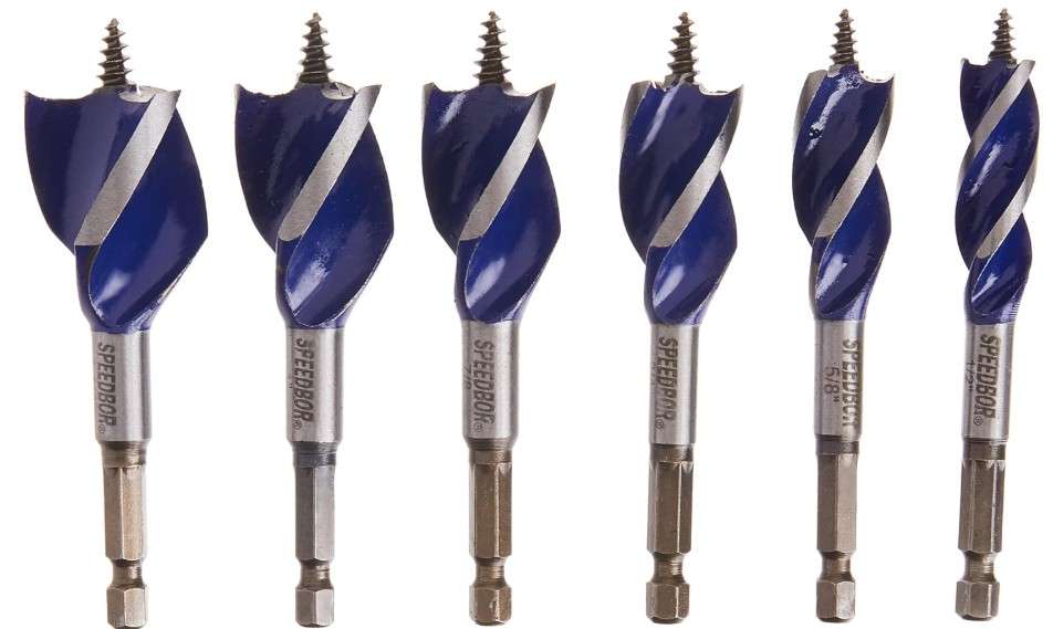
Irwin Tools IRWIN SPEEDBOR Drill Bit Set for Wood, 4-Inch, 6-Piece (1877239)
