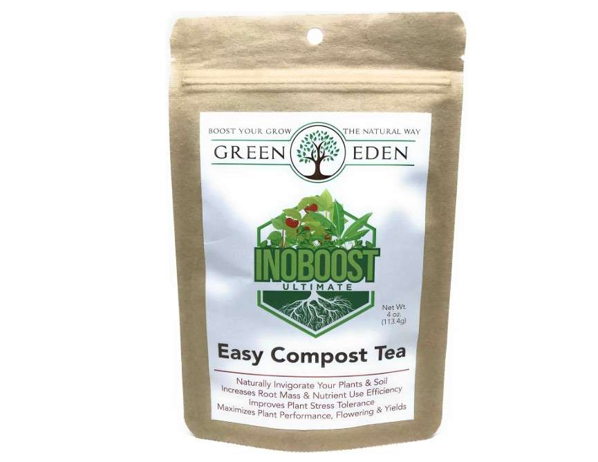
Easy Compost Tea for Plants by GreenEden - InoBoost Ultimate - No Brewing Needed - Increase Flowering & Yields - Soluble Bacteria for Soil 