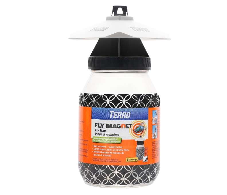 
TERRO T380 Outdoor Reusable Fly Magnet Fly Trap - Poison Free Fly Killer and Trap with Bait