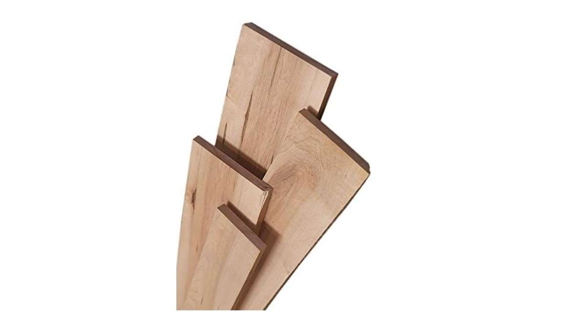 2 Thin Hard Maple (Sugar Maple) Wood Boards @ 1/4 x 3 x 24 Inches. Kiln Dry Lumber