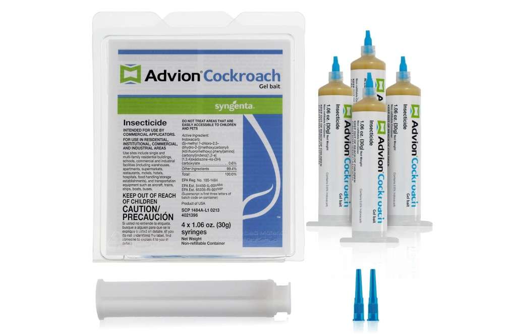 
Advion Cockroach Gel Bait, 4 Tubes x 30-Grams, 1 Plunger and 2 Tips, German Roach Insect Pest Control, Indoor and Outdoor Use, Roach Killer Gel for American