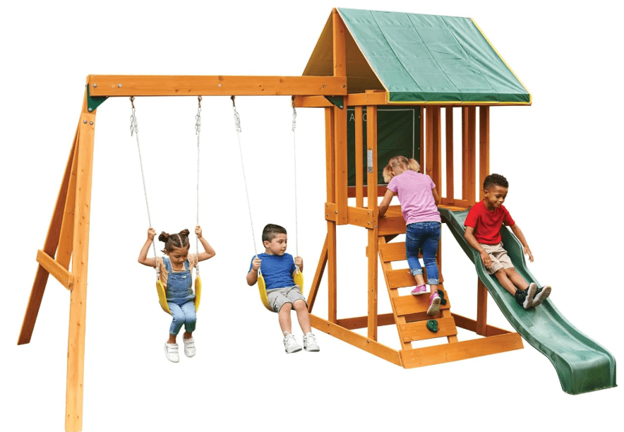  KidKraft Appleton Wooden Swing Set, (Amazon Exclusive) Style:Appleton